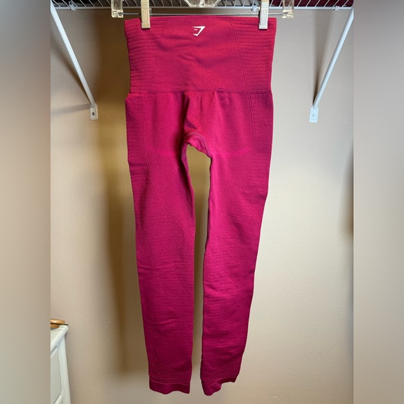 Gymshark Seamless Energy High Waisted Leggings Beet Red Size XS. - Picture 9 of 17